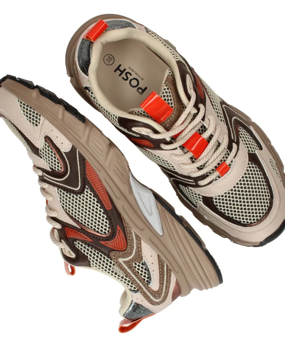 POSH by Poelman Sneakers Beige Dames