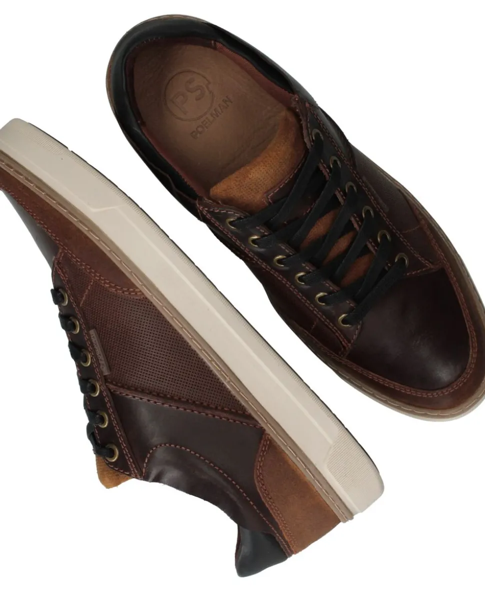 PS Poelman Sneakers Bruin Heren
