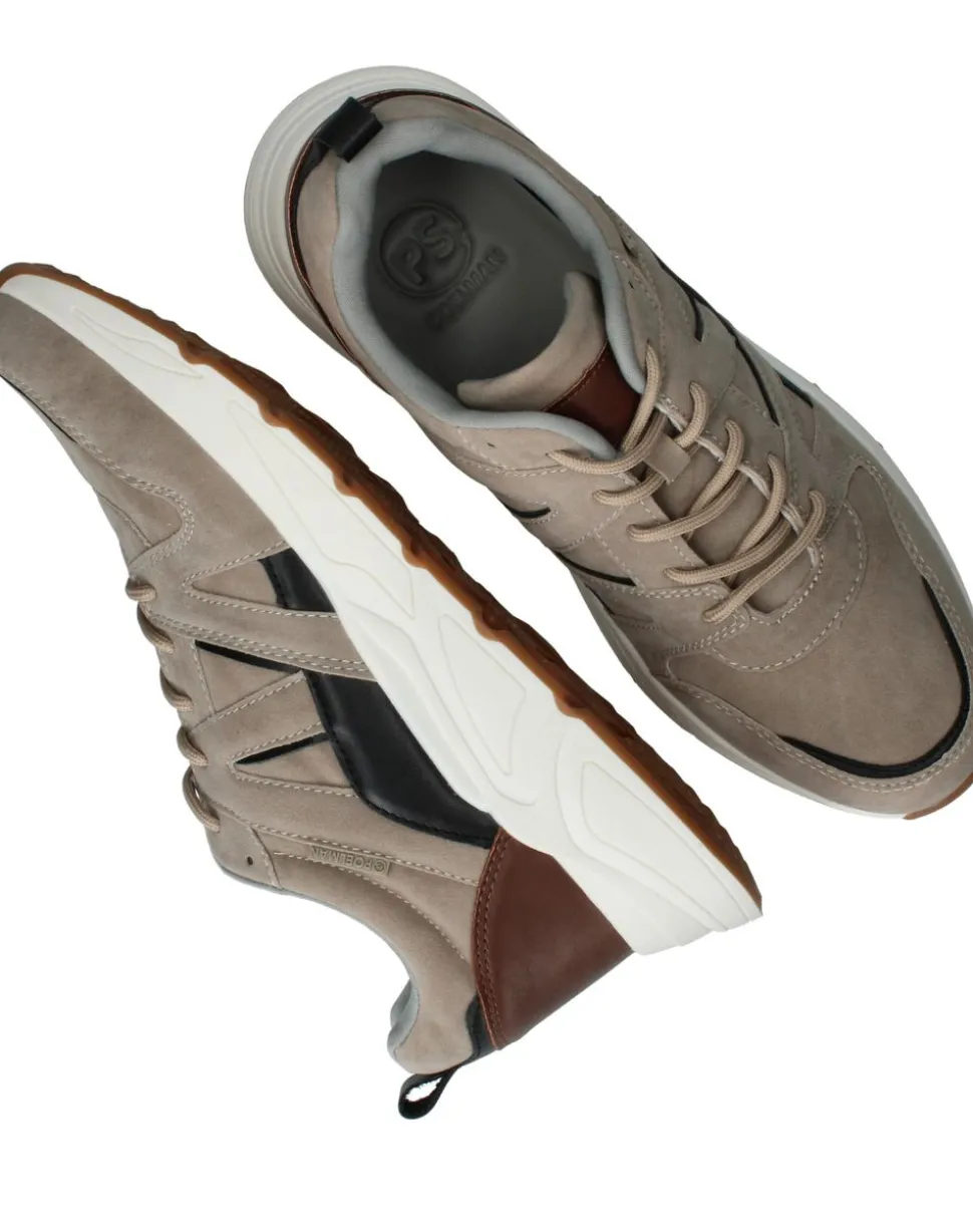 PS Poelman Sneakers Taupe Heren