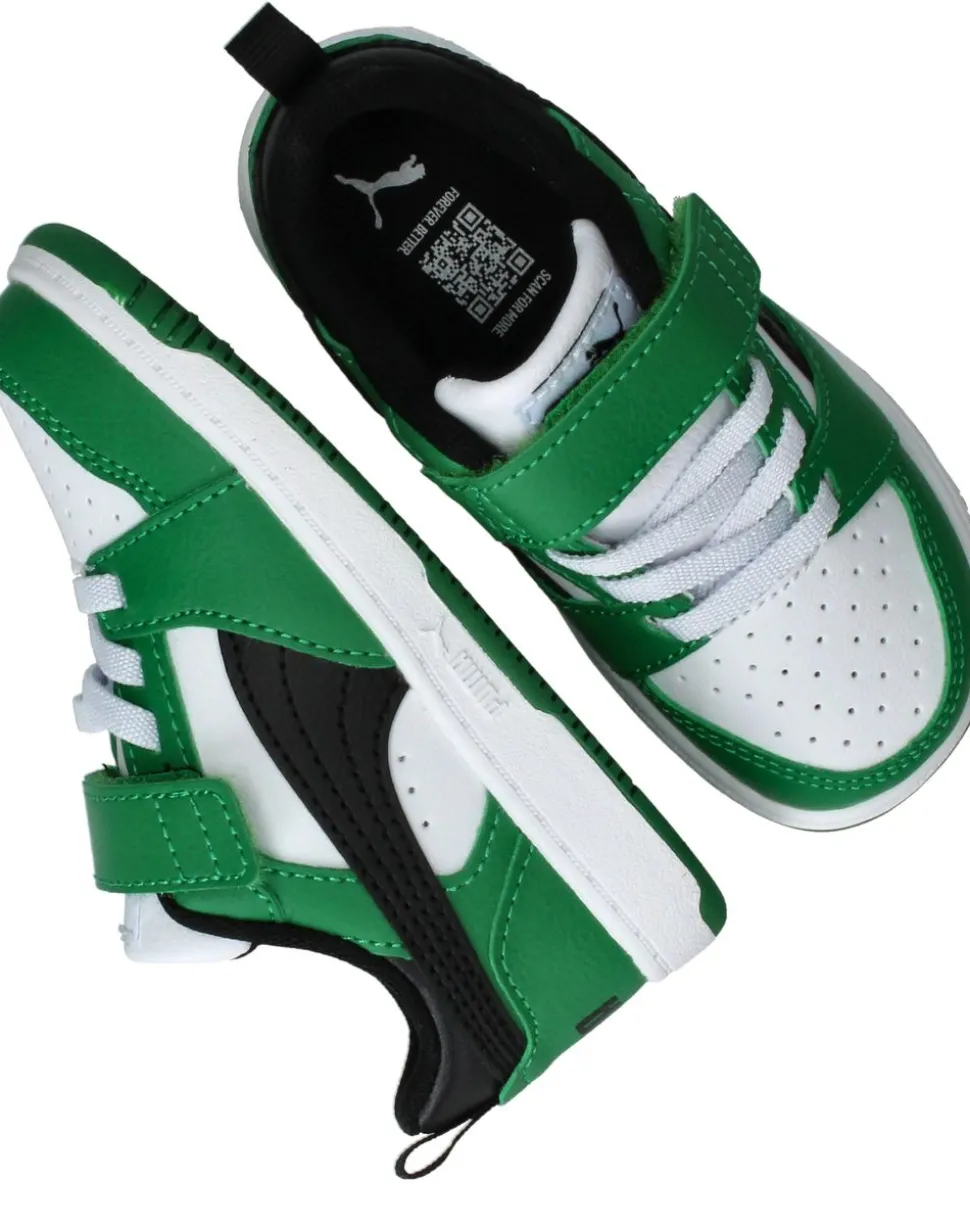 Puma Rebound V6 Low Sneakers Groen Jongens