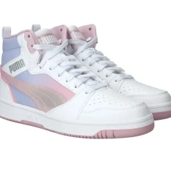 Puma Rebound V8 Mid Blurry JR Sneakers Roze Meisjes
