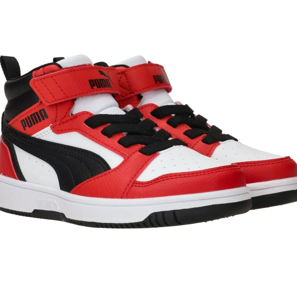 Puma Rebound V6 Mid Sneakers Rood Jongens