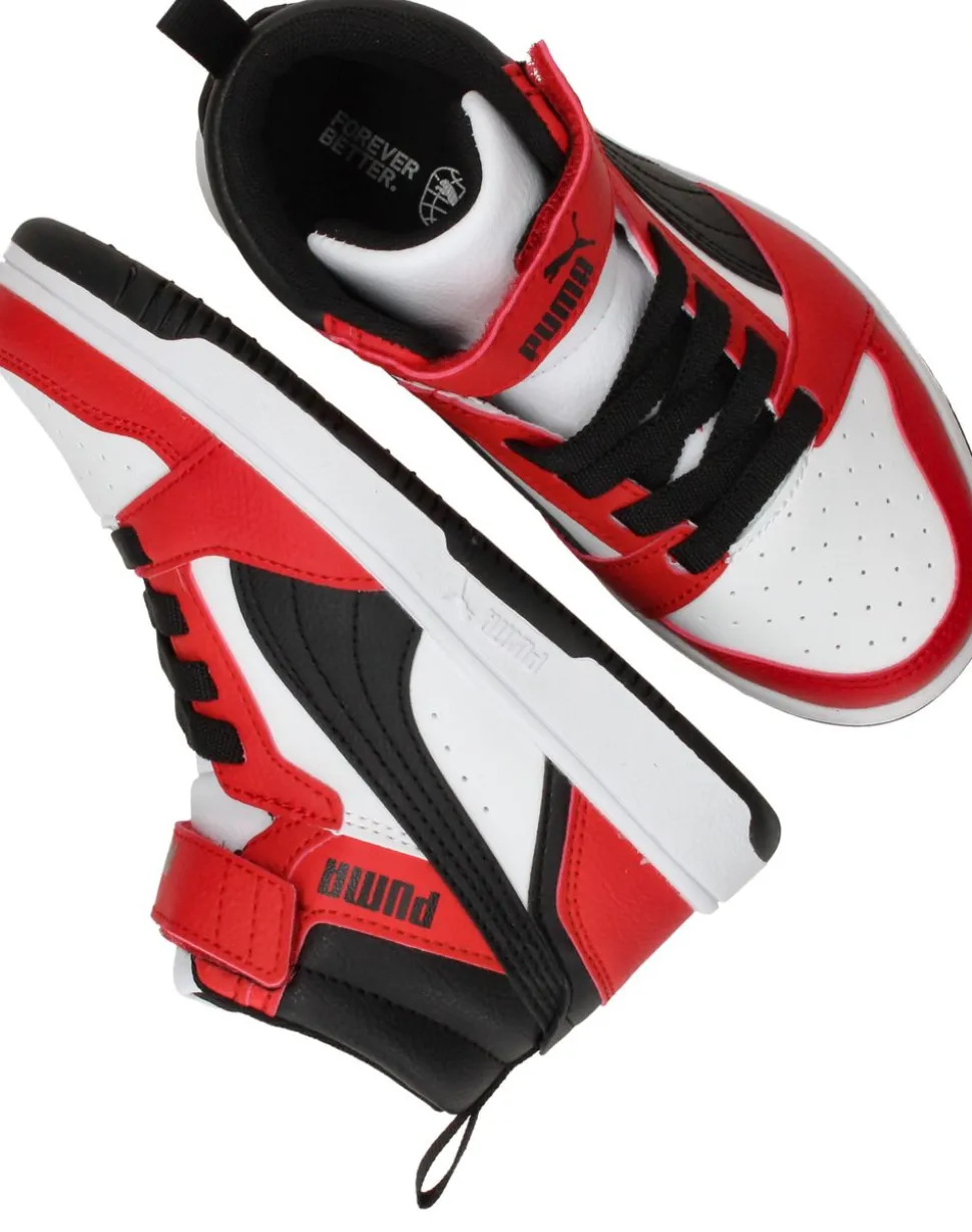 Puma Rebound V6 Mid Sneakers Rood Jongens