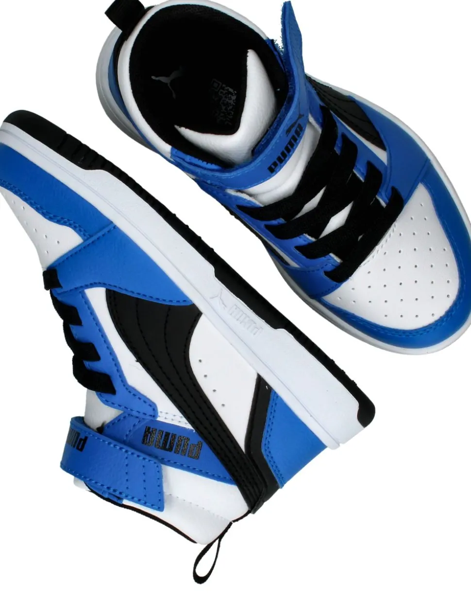 Puma Rebound V6 Mid Sneakers Blauw Jongens
