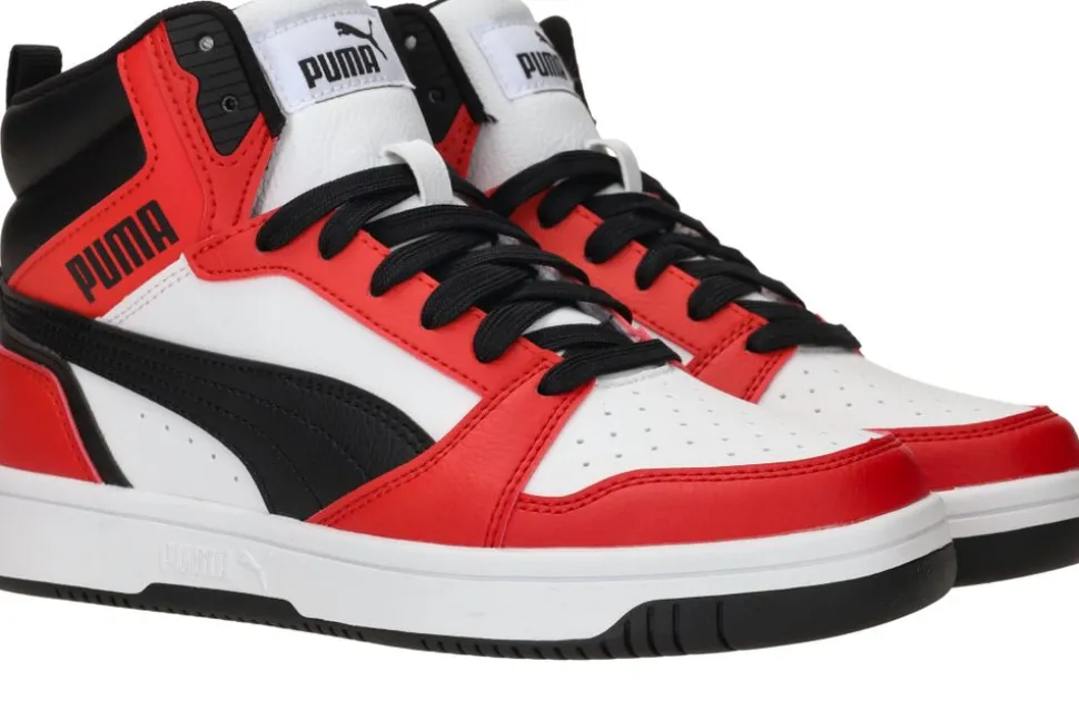 Puma Rebound V6 Mid Sneakers Rood Jongens