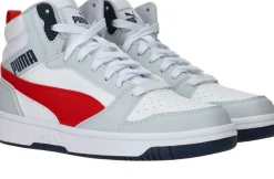 Puma Rebound V6 Mid Sneakers Wit Jongens