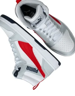 Puma Rebound V6 Mid Sneakers Wit Jongens