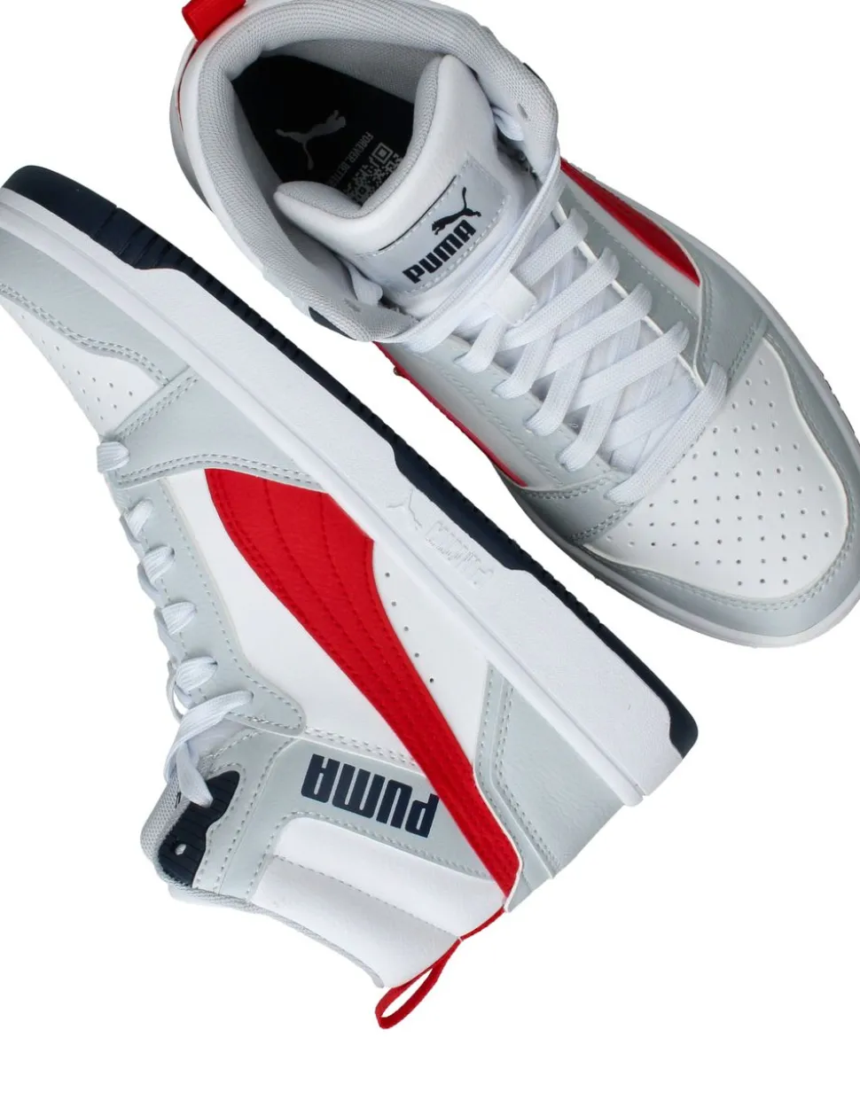 Puma Rebound V6 Mid Sneakers Wit Jongens