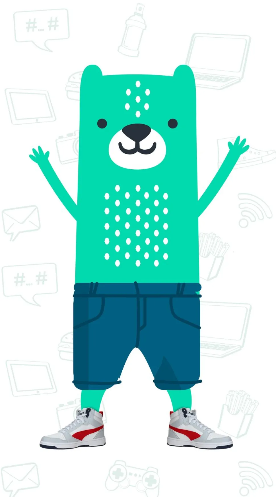 Puma Rebound V6 Mid Sneakers Wit Jongens