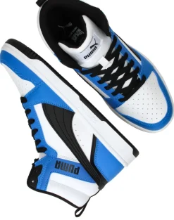 Puma Rebound V6 Mid Sneakers Blauw Jongens