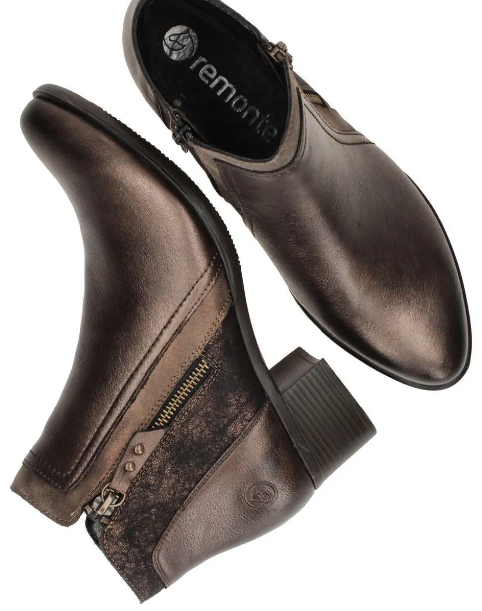 Remonte Enkellaarsjes Goud Dames