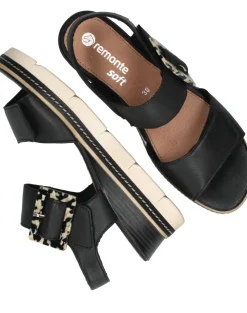 Remonte Sandalen Zwart Dames