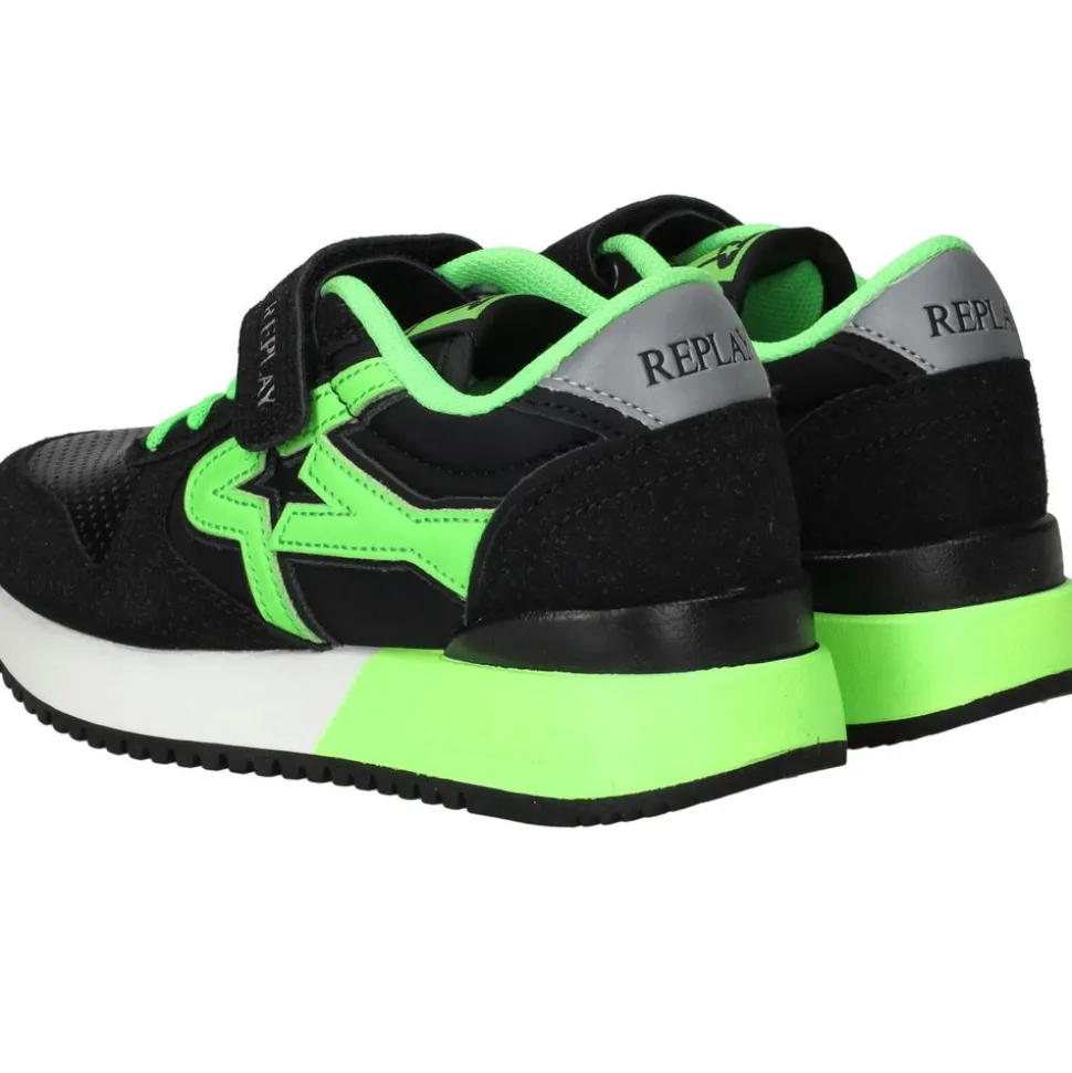 Replay Fiber JR 7 Sneakers Zwart Jongens