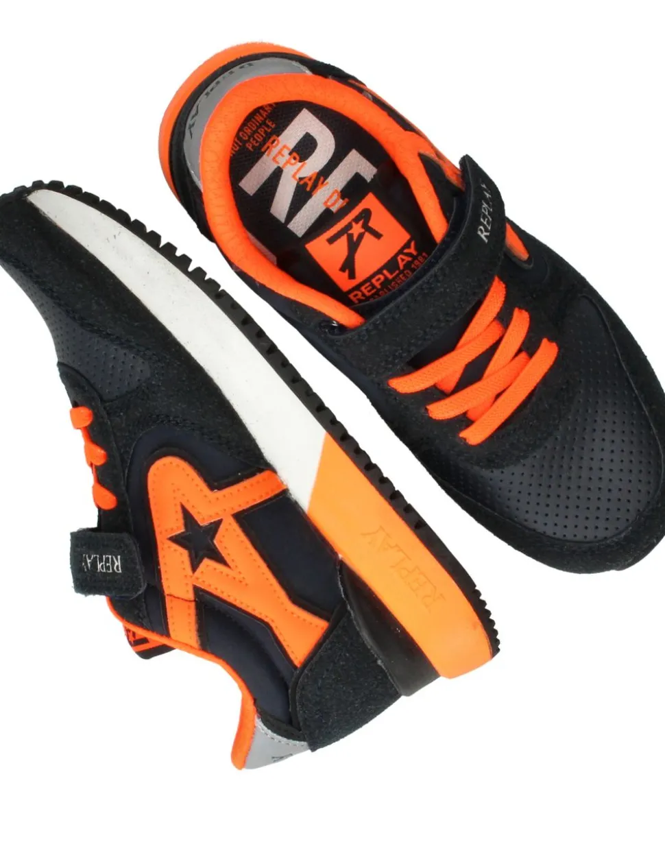 Replay Fiber JR 7 Sneakers Blauw Jongens