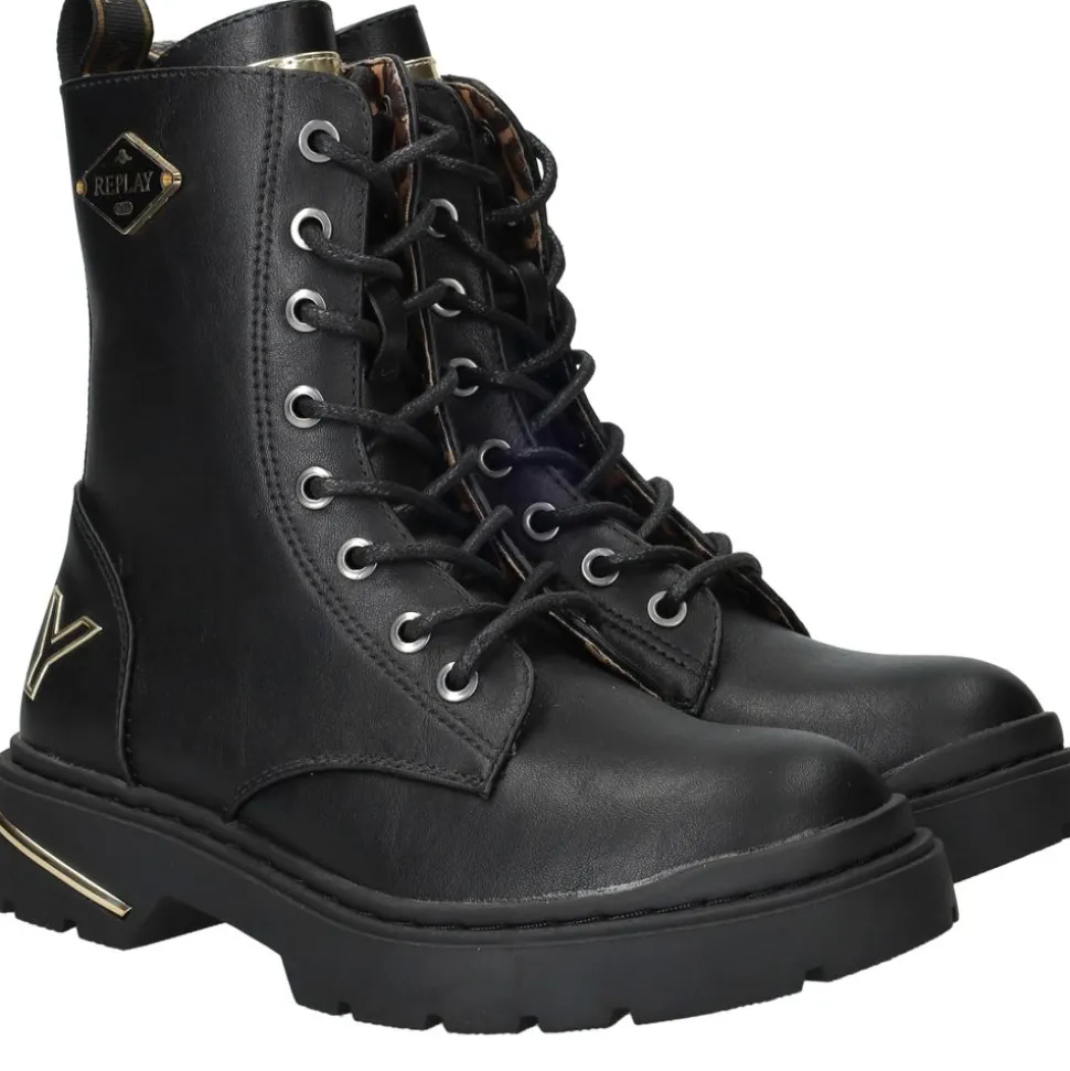 Replay Joplin 15 Veterboots Zwart Meisjes
