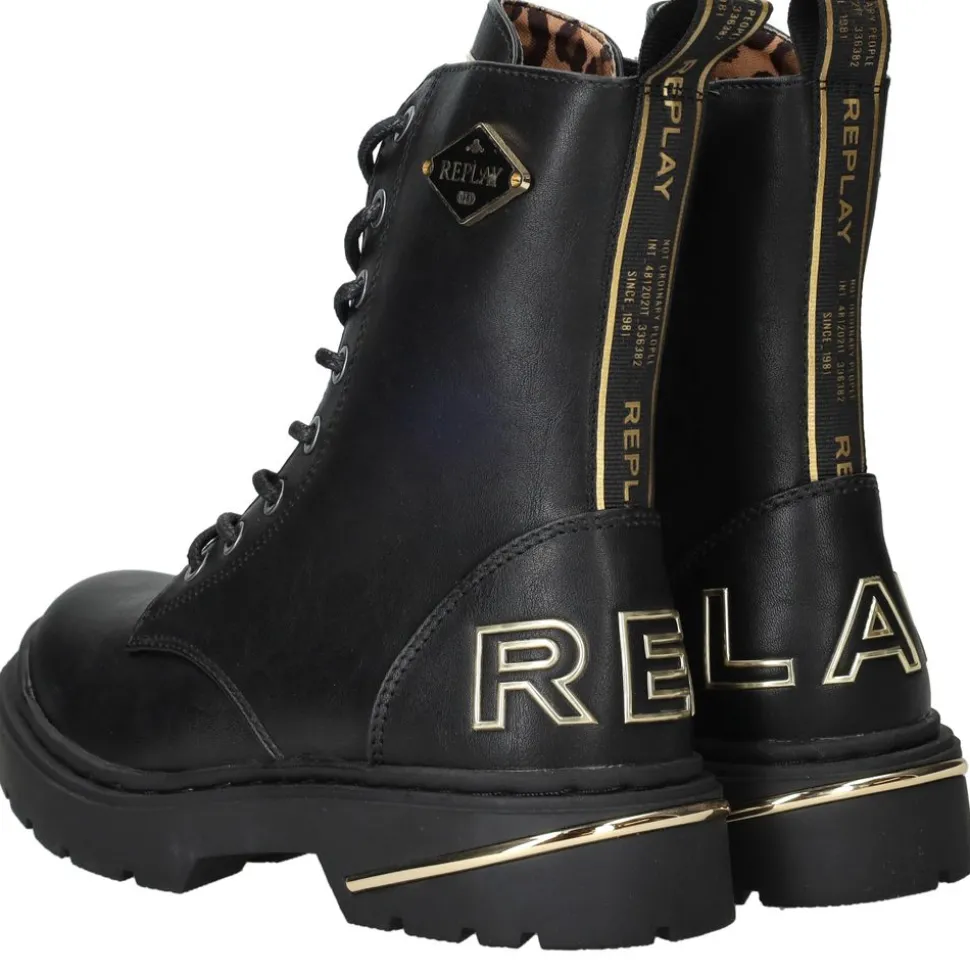 Replay Joplin 15 Veterboots Zwart Meisjes