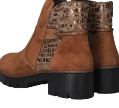 Rieker Enkellaarsjes Cognac Dames