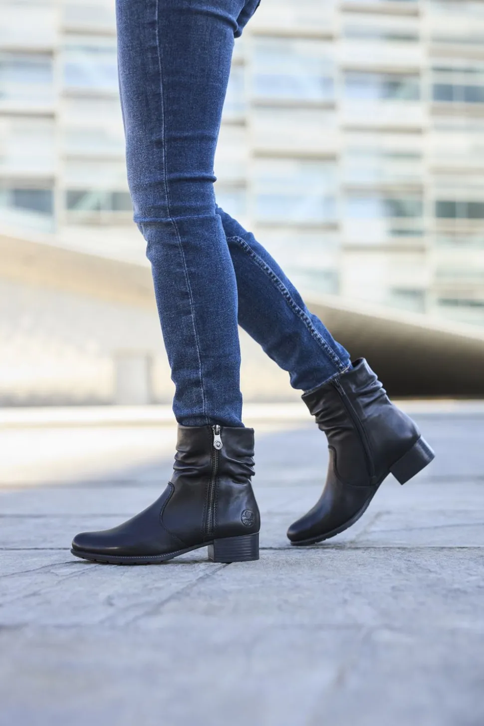 Rieker Enkellaarsjes Zwart Dames