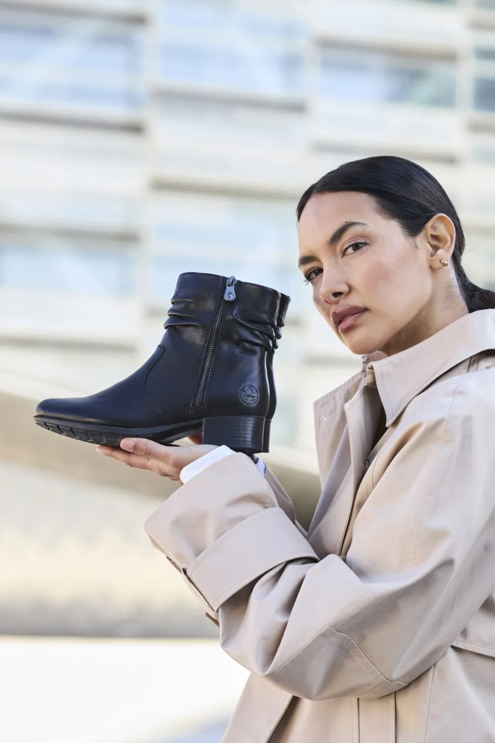 Rieker Enkellaarsjes Zwart Dames