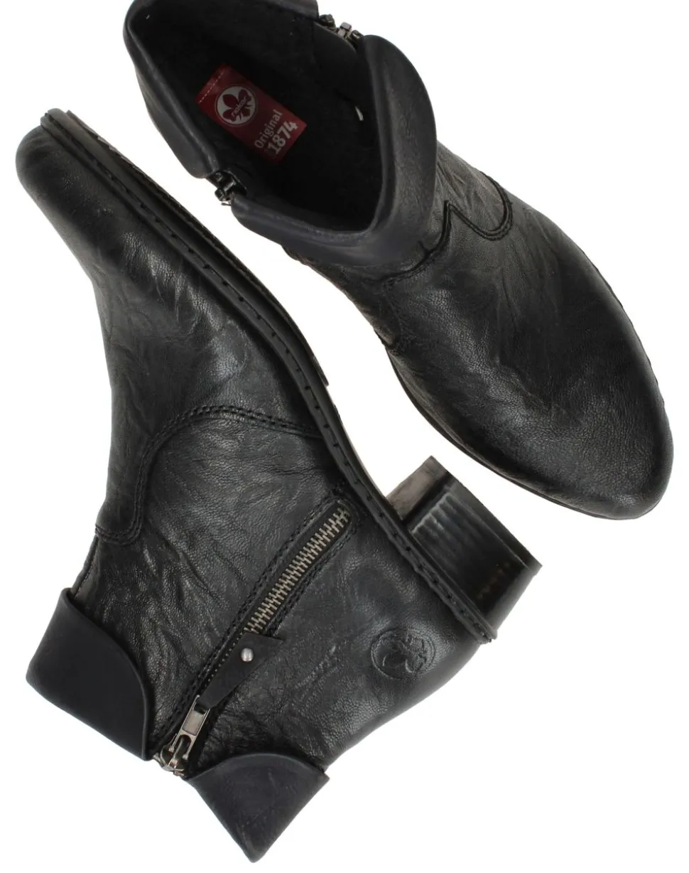 Rieker Enkellaarsjes Zwart Dames