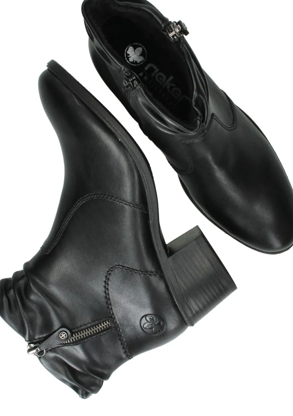 Rieker Enkellaarsjes Zwart Dames