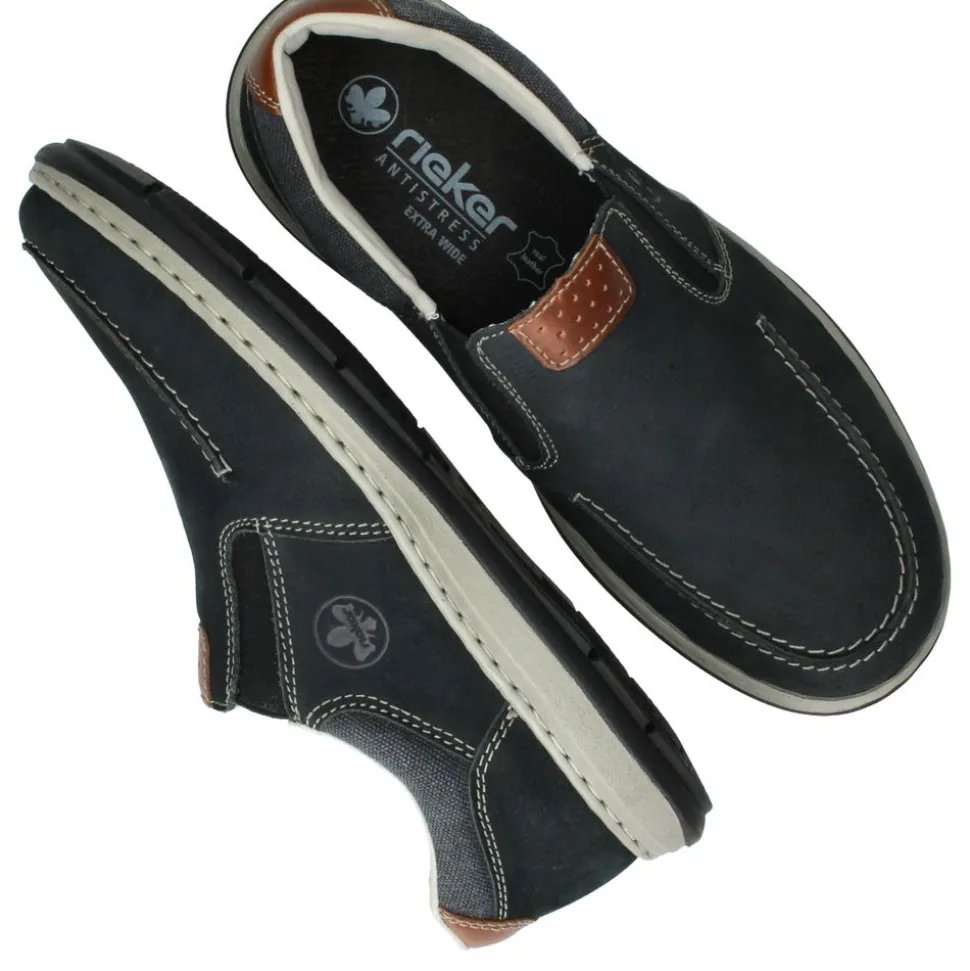 Rieker Instappers Blauw Heren