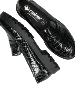 Rieker Instappers Zwart Dames