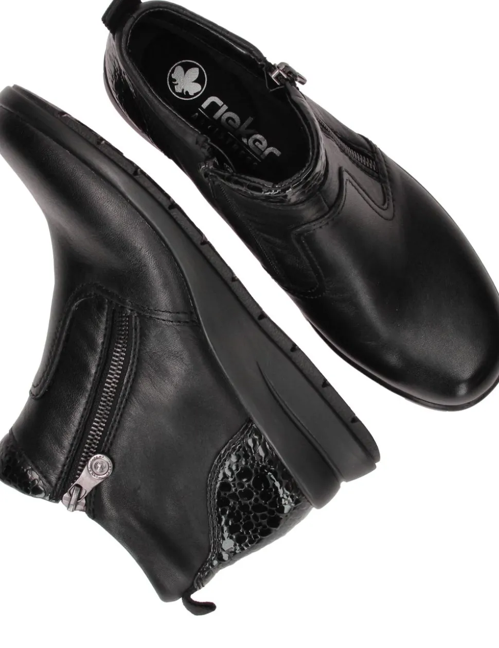 Rieker Instappers Zwart Dames