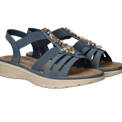 Rieker Sandalen Blauw Dames