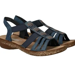 Rieker Sandalen Blauw Dames
