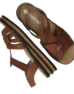 Rieker Sandalen Cognac Dames