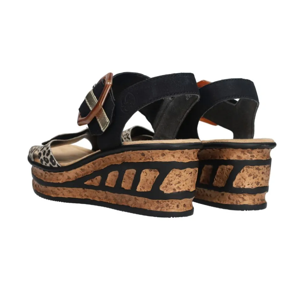 Rieker Sandalen Zwart Dames