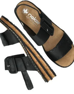 Rieker Sandalen Zwart Dames