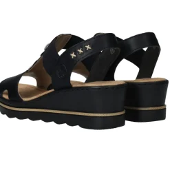 Rieker Sandalen Zwart Dames