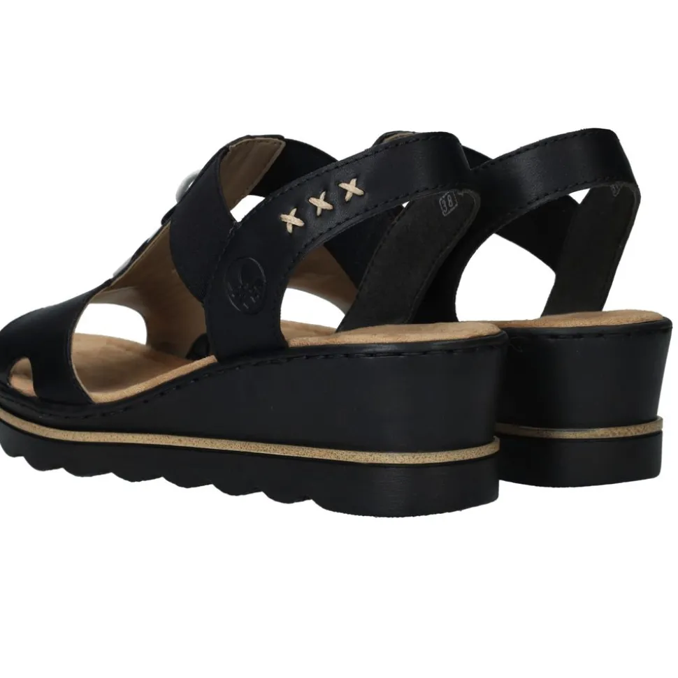 Rieker Sandalen Zwart Dames