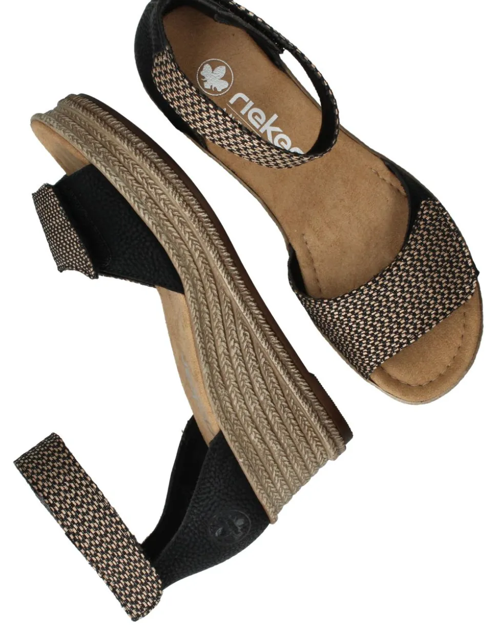 Rieker Sandalen Zwart Dames