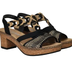 Rieker Sandalettes Zwart Dames