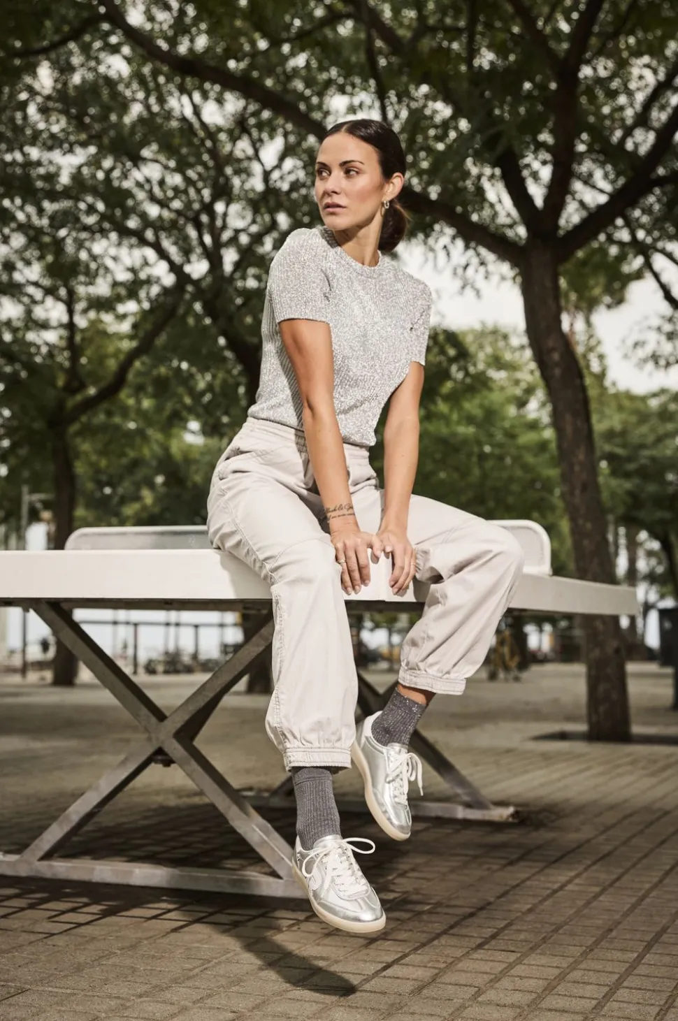 Rieker Sport Sneakers Zilver Dames