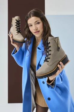 Rieker Veterboots Beige Dames