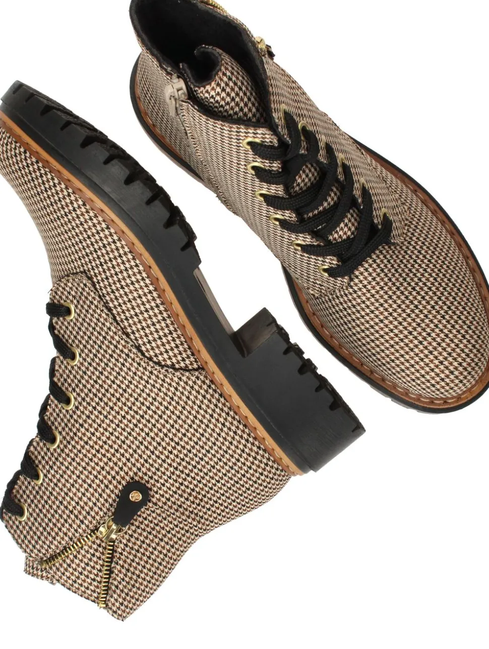 Rieker Veterboots Beige Dames