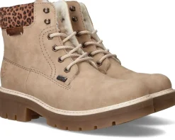 Rieker Veterboots Beige Dames