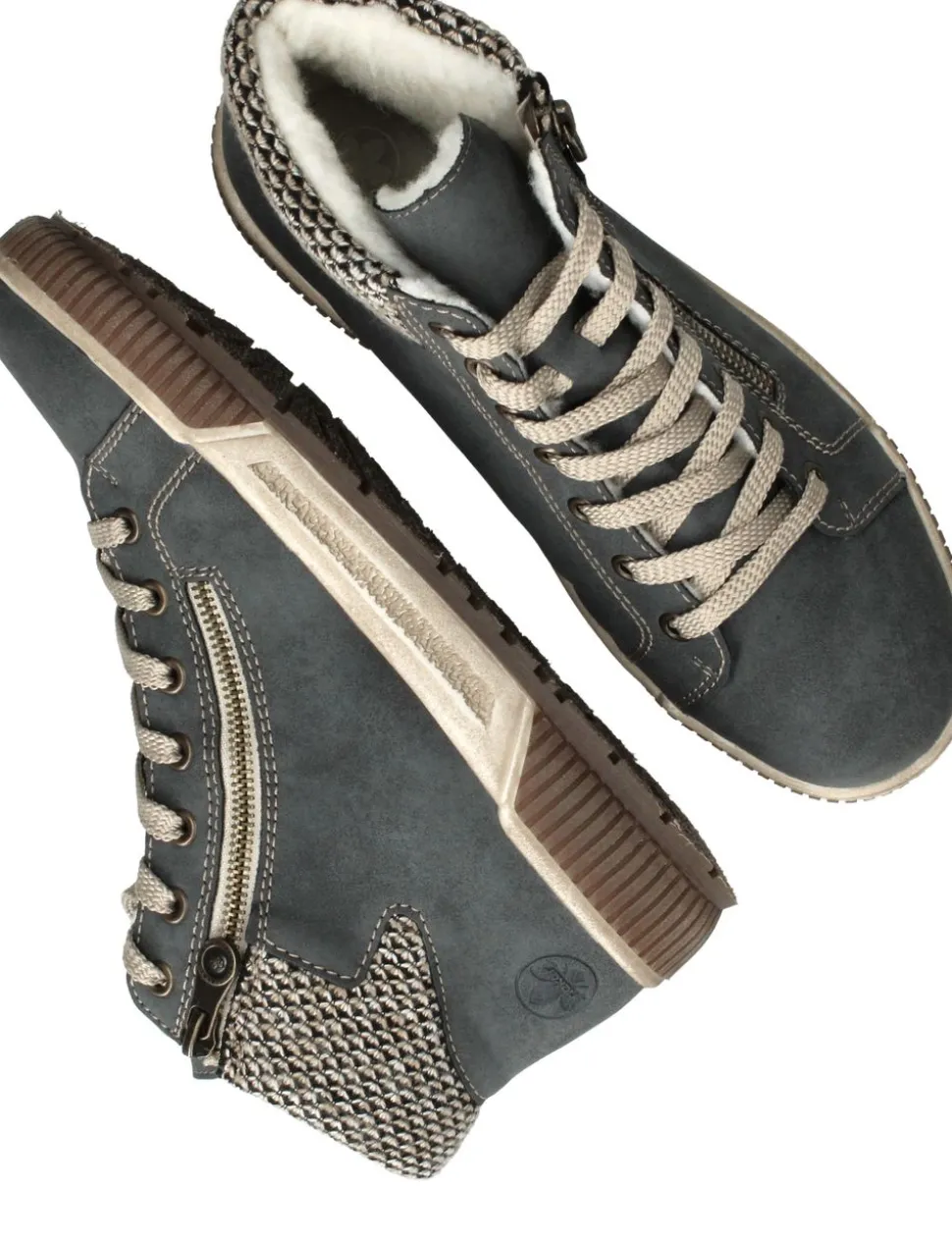 Rieker Veterboots Blauw Dames