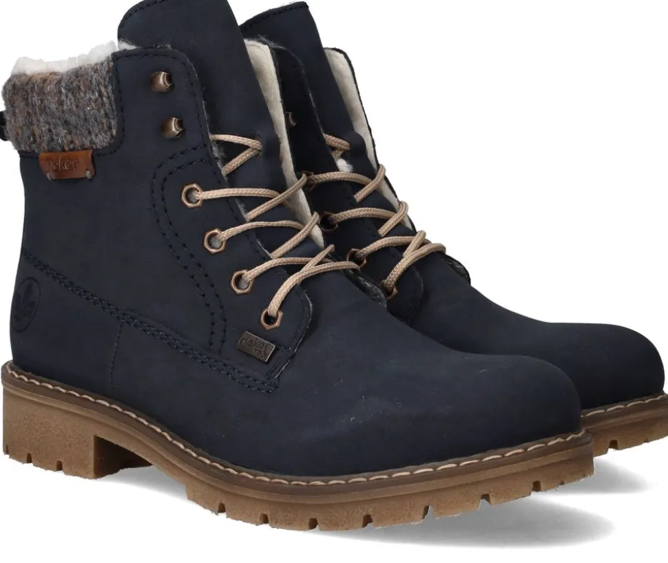 Rieker Veterboots Blauw Dames