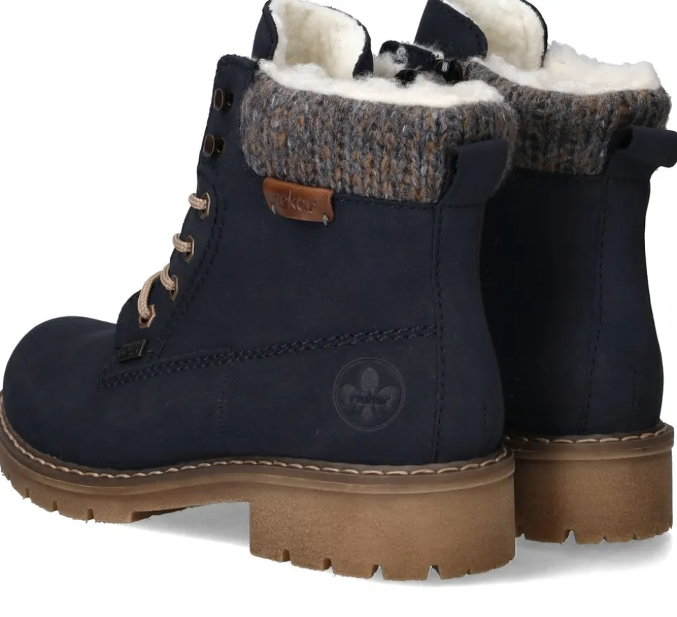 Rieker Veterboots Blauw Dames