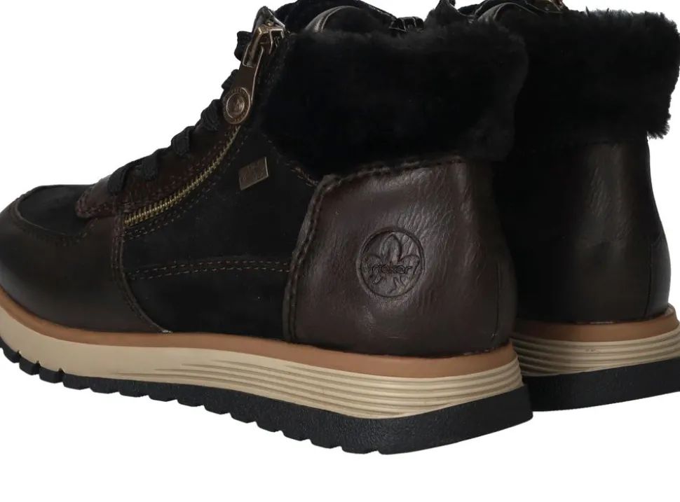 Rieker Veterboots Bruin Dames