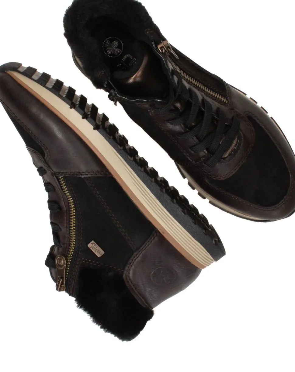 Rieker Veterboots Bruin Dames