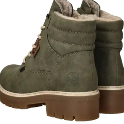 Rieker Veterboots Groen Dames