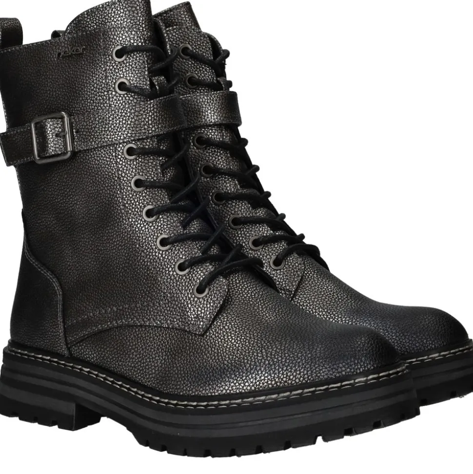 Rieker Veterboots Zilver Dames