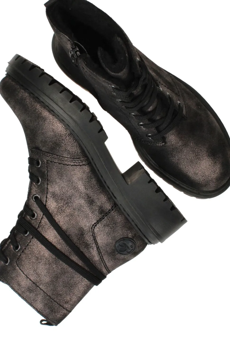 Rieker Veterboots Zwart Dames