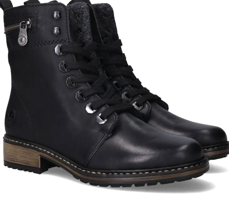 Rieker Veterboots Zwart Dames